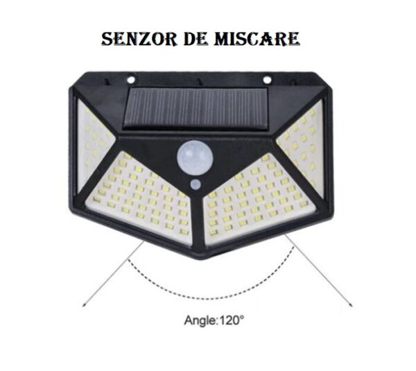 Lampa-solara-de-perete-114-leduri-SENZOR-DE-MISCARE Lampa-solara-de-perete-114-leduri-SENZOR-DE-MISCARE